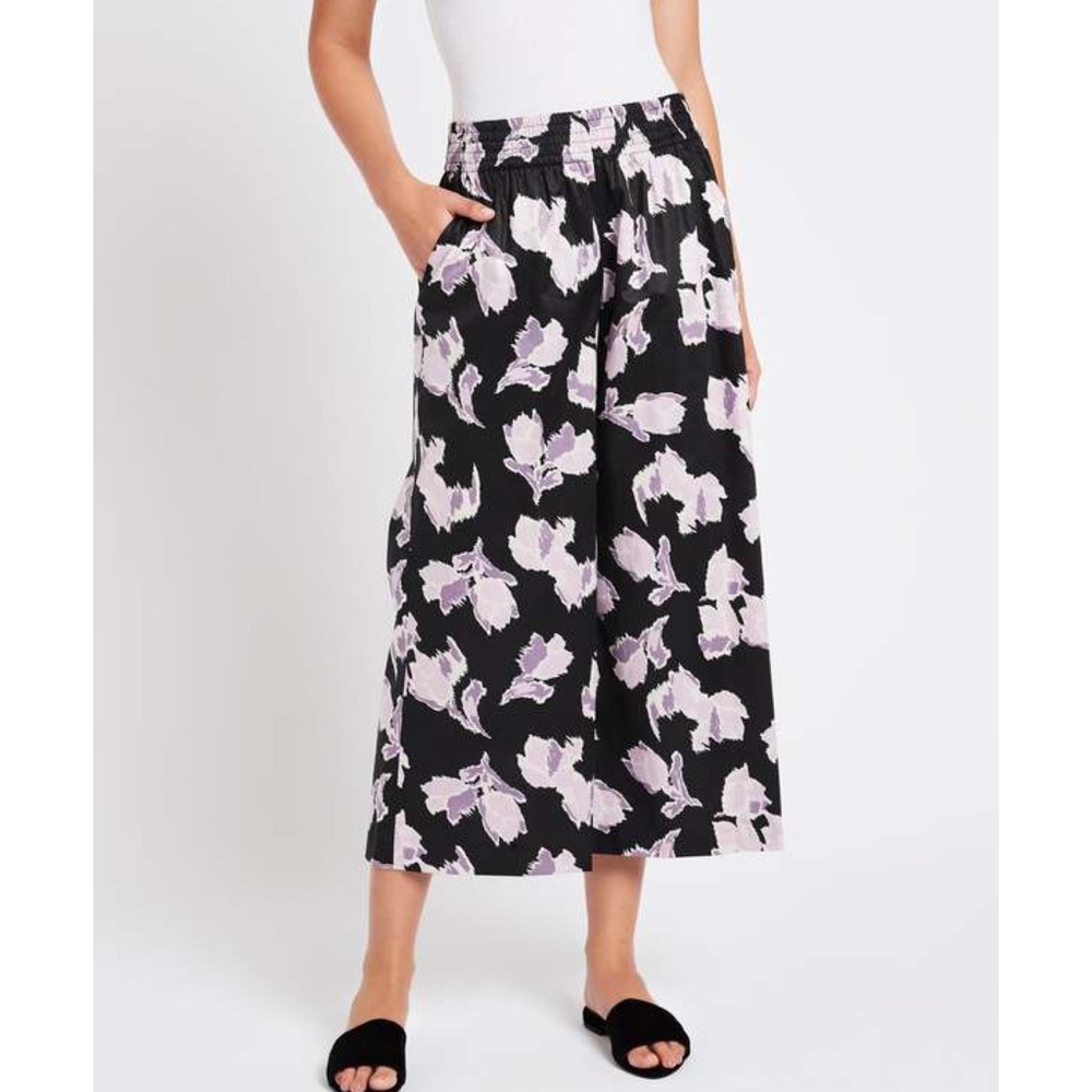 Rebecca Taylor Wide Leg Ikat Blossom Floral Pants